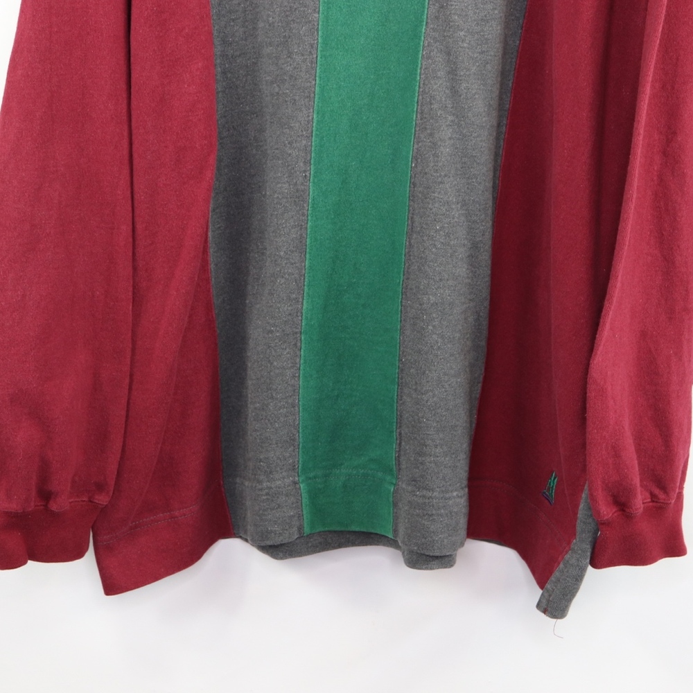 90s Mens Large Color Block Mock Turtleneck Sweater - image 3